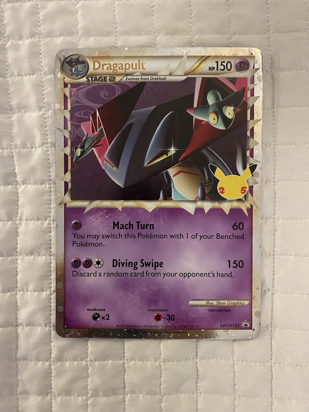 Dragapult Prime SWSH132 JUMBO Black Star Promo Pokemon TCG Fast Shipping!