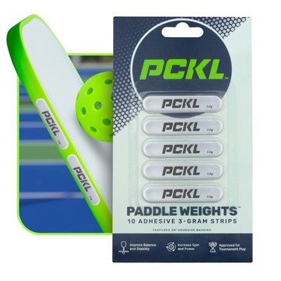 PCKL Pickleball Paddle Lead Tape Strip Weights | 10 Pre Cut 3g Strips Gray 
