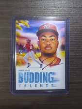 2025 Topps Bob Ross: The Joy Of Baseball James Wood #BT-2 RC Bidding Talents