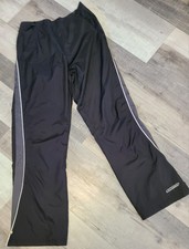 Vintage Women's Reebok Windbreaker Pants Black Sz Medium Polyester Ankle Zip A4