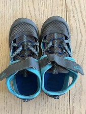 OshKosh B'gosh Gray Blue Rubber Soled Water Shoes w/Hook Loop Closure Sz 1