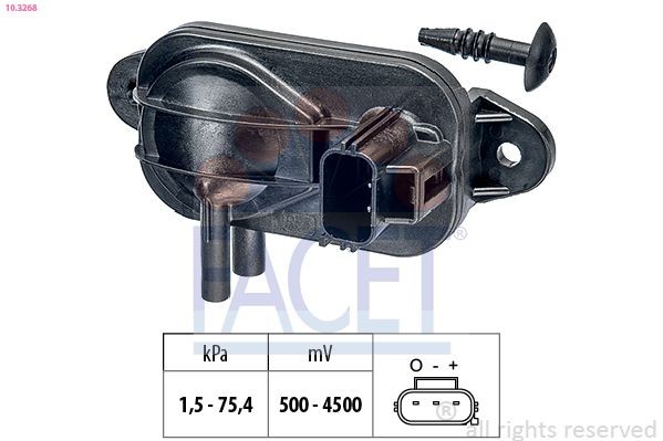 Facet 10.3268 Luftdrucksensor, HöHenanpassung FüR Ford Jaguar Land Rover Mazda-image