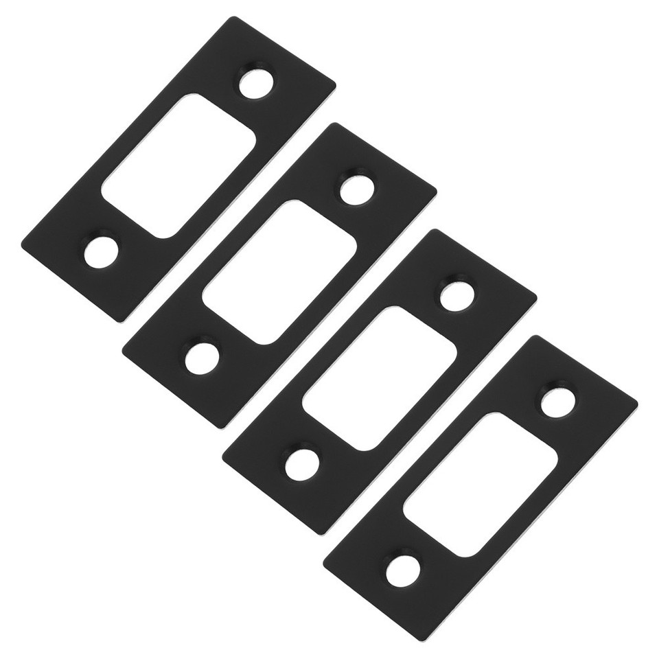 4Pcs Corrosion Resistant Black Stainless Steel Door Strike Plates for ...
