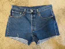 Levi's 501 Women s High Rise Denim Cut Off Button Fly Jean Shorts, Size 32