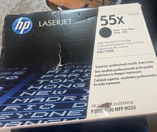 HP 55X High Yield Original LaserJet Toner CE255X - Black Sealed, New Item