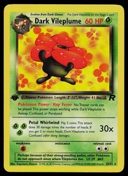 Dark Vileplume 30/82 Team Rocket 1st Edition