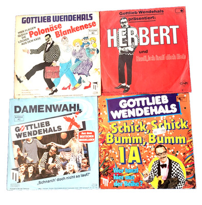 Gottlieb Wendehals - 4 x 7´Single Schallplatten