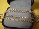 10K Yellow Gold Ladies Men's Rope Necklace        3.7 Grams     23 inches