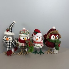 4 Felt Birds Christmas Winter Theme Featherly Sprtiz? Wondershop? Unknown Brand