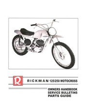 Rickman Montesa and Zundapp Service Manual AHRMA VJMC Vintage Motocross VMX AMA