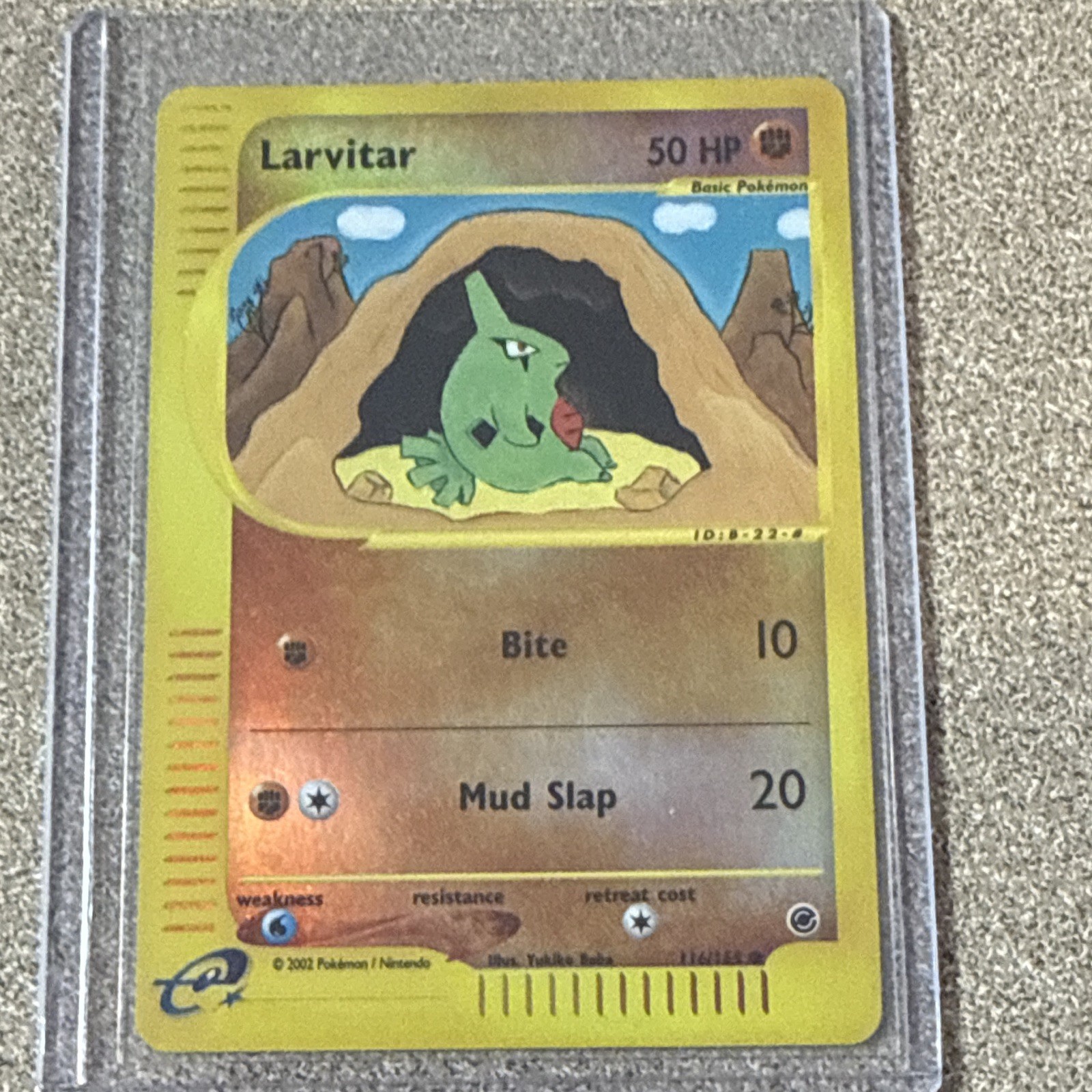 Pokemon TCG Expedition Base Set Larvitar 116/165 Reverse Holo 50 HP 2002