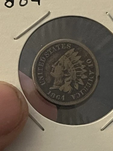 1864 Bronze Indian Head Cent Penny VG Very Good US 1c Type Coin (Raw14830)