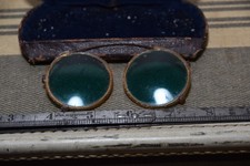 Vintage Tortoise Shell CLIP ON SUNGLASSES Fit Over Green Lens