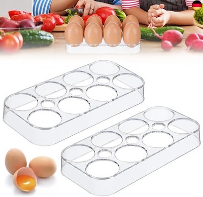 2 Stück Eierbehälter für Kühlschrank, Kühlschrank Eierablage, Eier