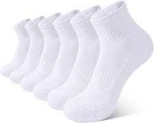 6 Pairs Kids Socks Boys Girls Cushioned Quarter Athletic Ankle Socks  Half Crew