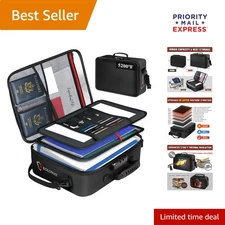 Enhanced Fireproof Document Organizer Bag – Water-Resistant, 28 Pocket Design