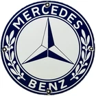 VINTAGE MERCEDES PORCELAIN DEALERSHIP SIGN HARLEY INDIAN MERCEDES M