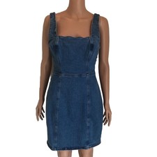 BDG Urban Outfitters Denim Light Blue Jeans Mini Sleeveless Dress Women’s Size M