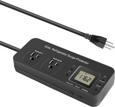 Refrigerator Surge Protector, Ortis Double Outlet Electronic Surge Protector for