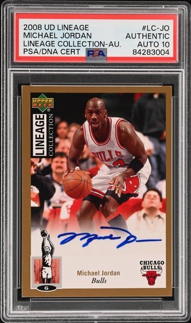 2008-09 UD Lineage MICHAEL JORDAN Lineage Collection Auto PSA Auto 10 NEVER SOLD