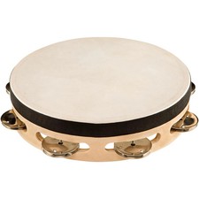 Sound Percussion Labs Baja Single Row Tambourine with Steel Jingles 8 Inch