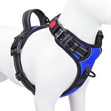 PHOEPET No Pull Dog Harness Medium Reflective Front Clip Vest with HandleAdju...