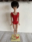 Vintage Brunette Bubblecut Barbie Doll 850 - with Swimsuit & Shoes