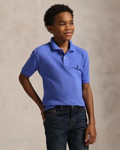 Polo Ralph Lauren The Iconic Mesh Polo Shirt Color Blue XL (18-20) New - 第 1/4 張圖片
