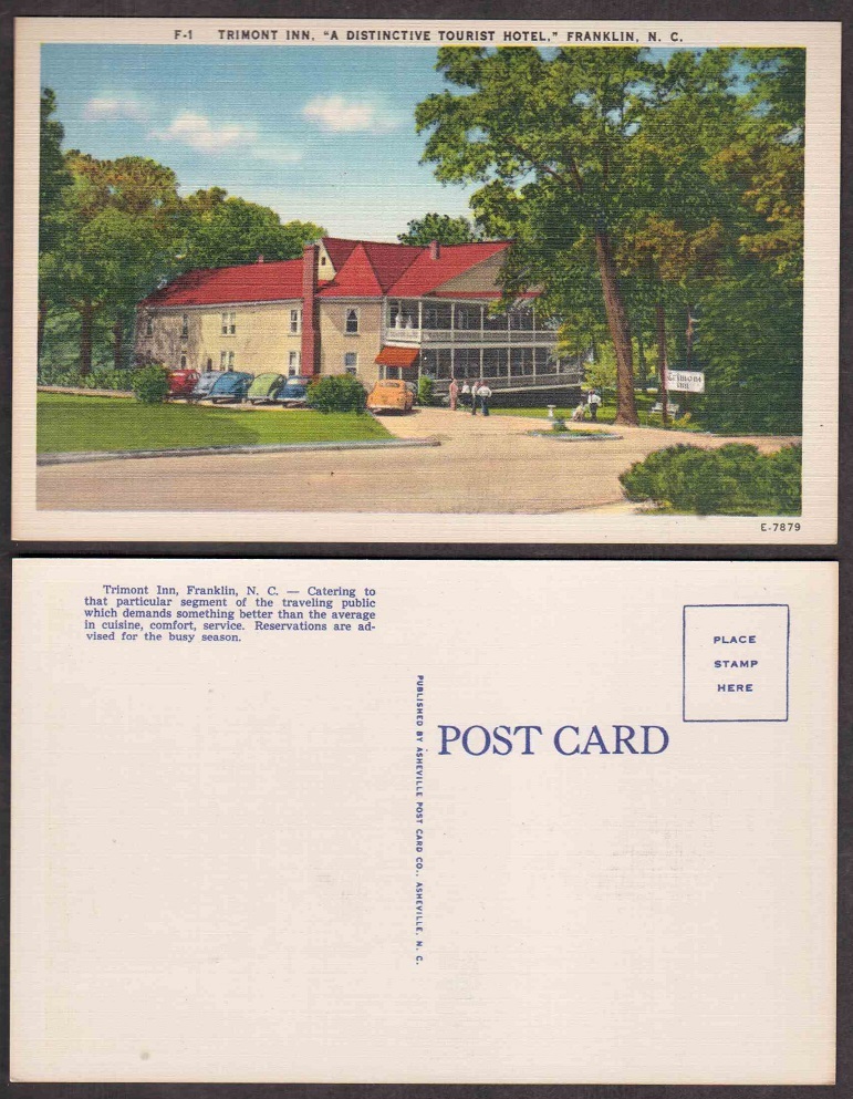 Old North Carolina Hotel Postcard Trimont Inn Franklin eBay