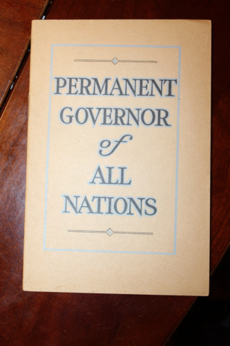 1948 PERMANENT GOVERNOR OF ALL NATIONS Watchtower Jehovahs Witnesses KNORR IBSA - 第 1/4 張圖片