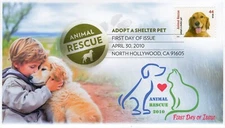 AO-4451-60, 2010, Adopt a Shelter Pet, Complete Set, DCP, FDC, Add-on