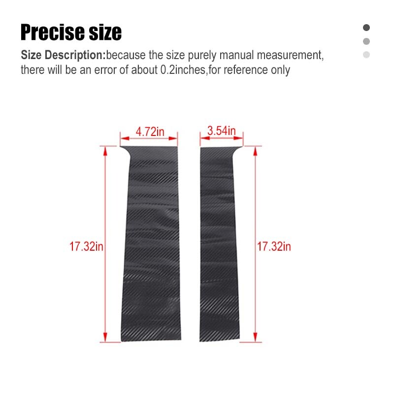 Car Window B Pillar Posts Trim Sticker Decal for Chevy Colorado/GMC CANYON 2015+