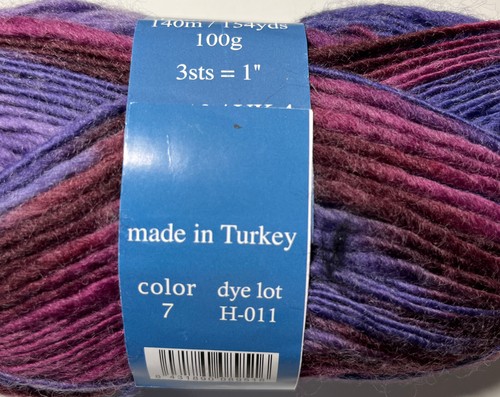 Queensland Collection HIMILAYAS yarn 100% Wool purple/plum/burgundy 100 grams - Picture 4 of 4