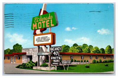 El Dorado Motel Youngstown Ohio OH Chrome Postcard O18