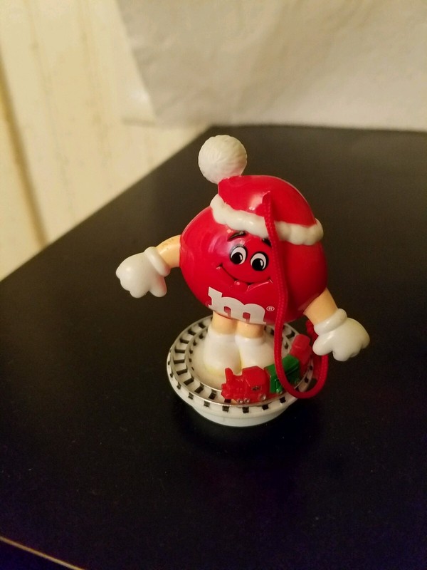 M&M  Mars Red Candy Tube Topper Figurine Christmas Train