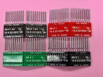 80x TNC Industrial Machine Needles DBx1, 16x231, Mixed Sizes (round shank)