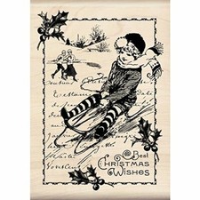 Inkadinkado Wood Stamp, Christmas Wishes