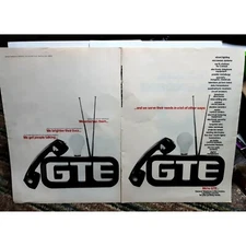 1975 GTE General Telephone 2 Page Original Print ad 70s