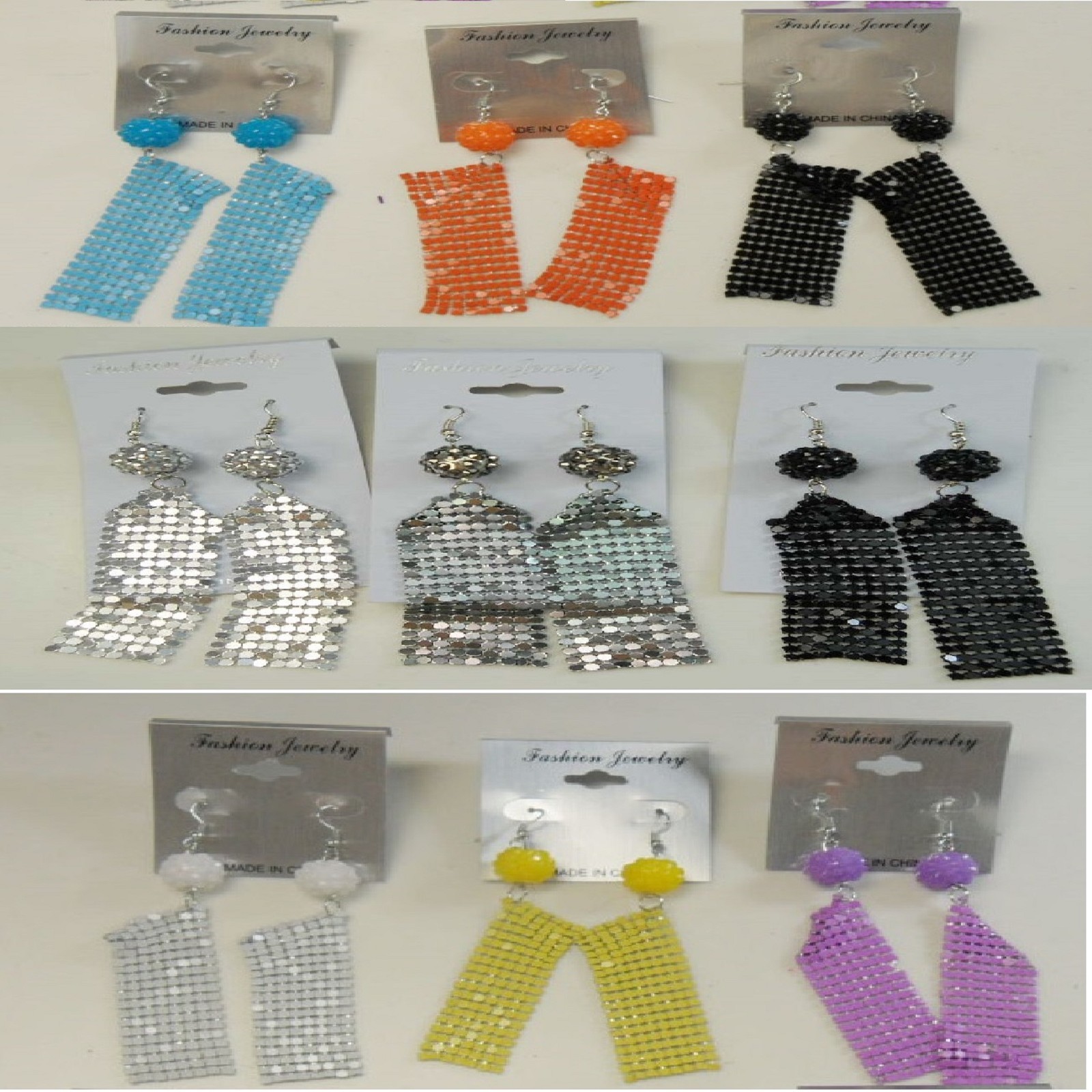 9 paia di orecchini moda colorati SU-014