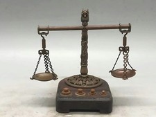 Collectible Old China Handwork Copper Carved Dragon balance scales precision