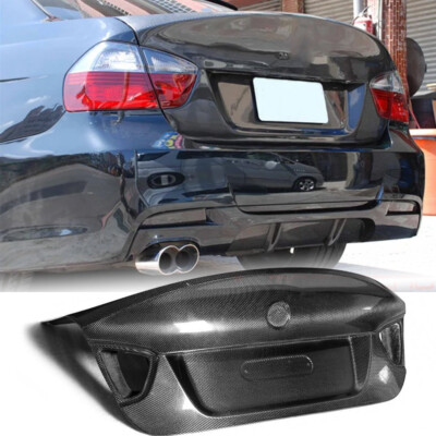 Carbon Rear Trunk Boot Lid Cover Bootlid Trim for BMW 3 Series E90 325i 2005-08