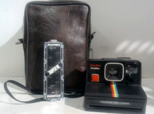 VINTAGE Polaroid Land Camera Time-Zero One Step Sylvania SUPER 10 Flash Untested