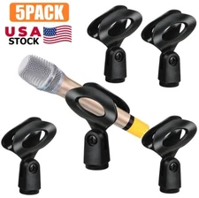 5Pcs Universal 180° Microphone Clips Clamp Holder For Wired/ Wireless Mic Stand