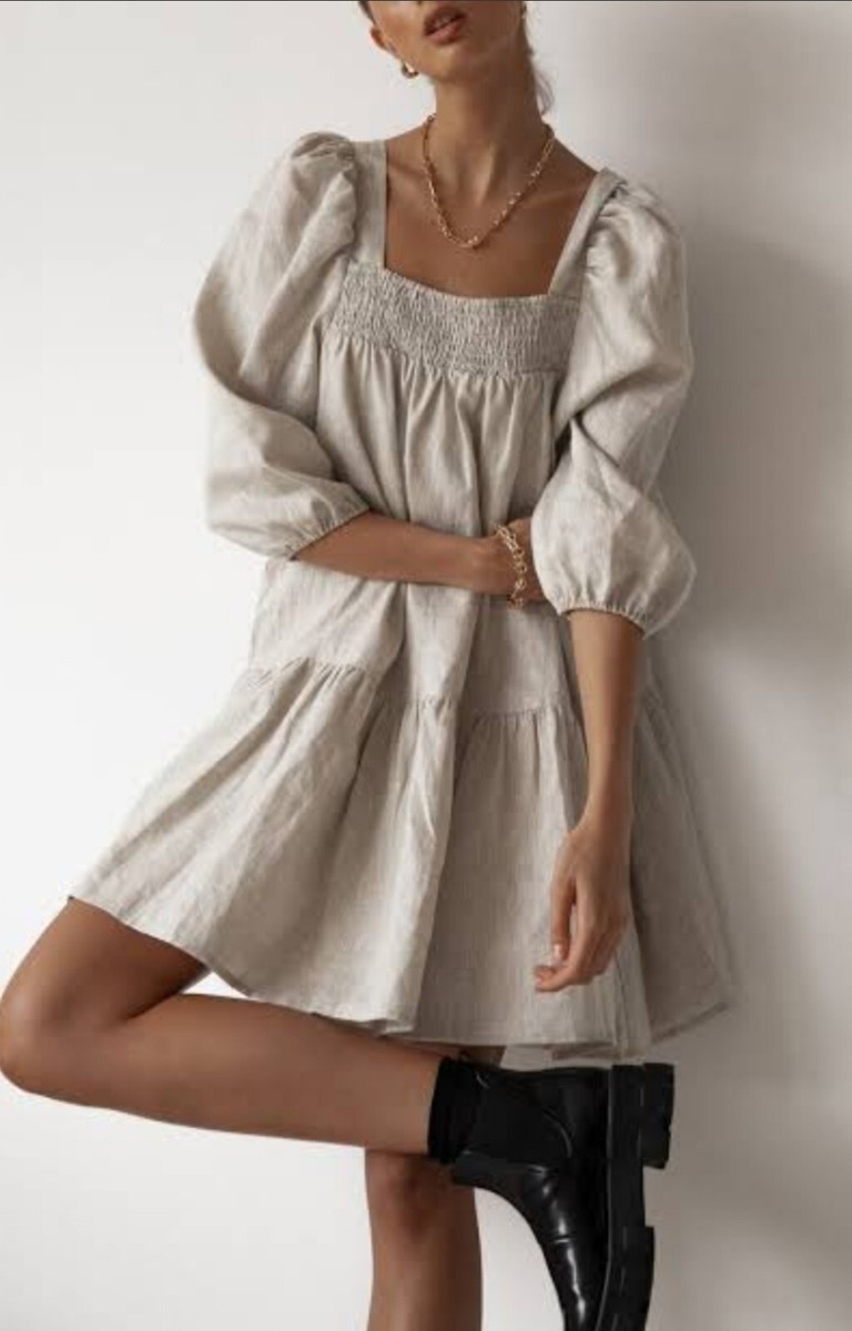chinese dress ladies ALIAS NATURAL TEXTURED DRESS – DISSH main image 1