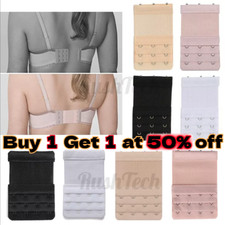 4PCS Adjustable Bra Extender 3/4 Hooks Elastic Underwear Strap Belt Extension US