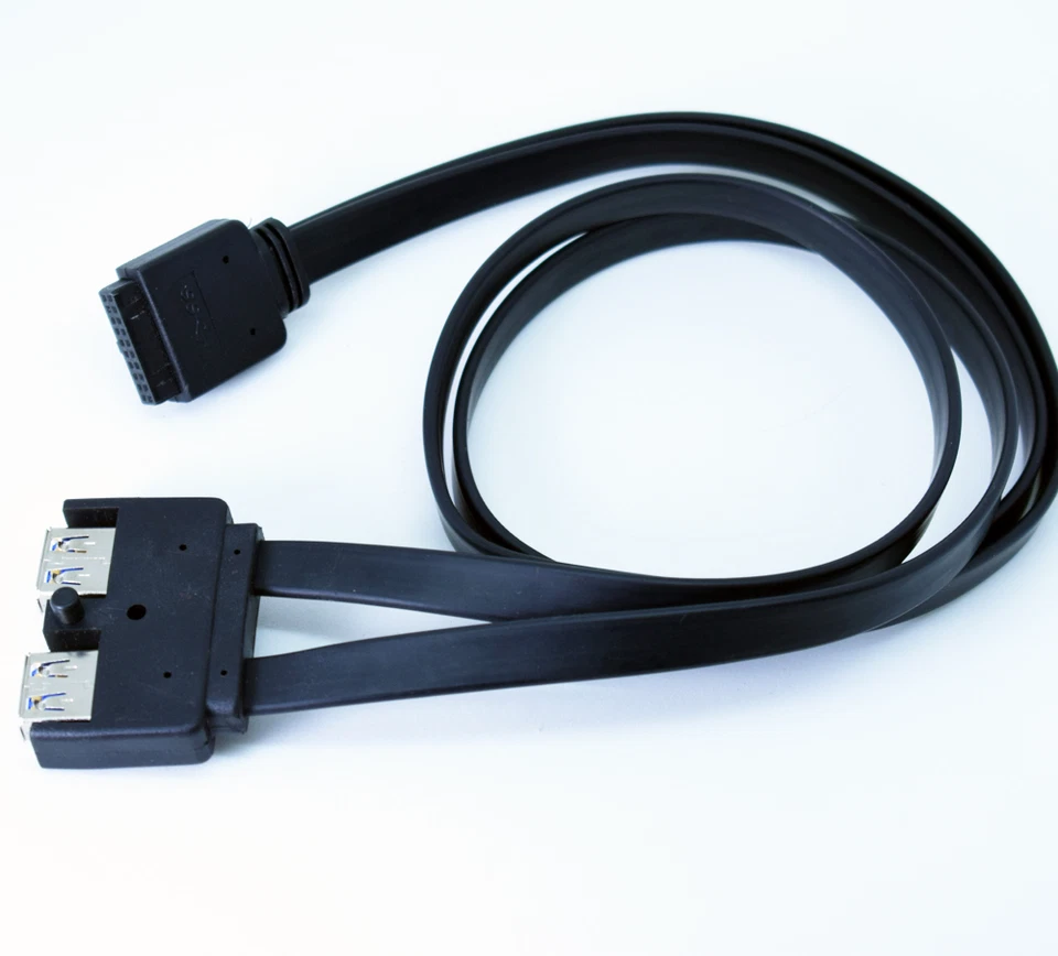 10pcs Dual Port USB 3.0 Female Screw To 20 Pin Header Motherboard Adapter Cable - Image 4 of 4