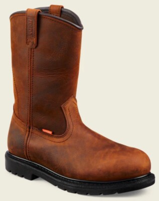 Mens 10WW WORX by Red Wing Truss 5700 Waterproof Steel Toe EH Pull On Work Boots