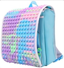 Fidget Pop-On-It Rainbow Backpack for School,Toy bag Kids,Adult Antistress Popit