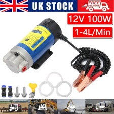 12V 100W Electric Car Engine Fluid Diesel Oil Transfer Extractor Pump Siphon UK
