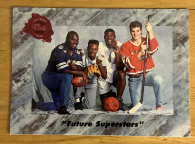 1991 Classic Draft Picks Card #1 Future Superstars Larry Johnson Eric Lindros NM